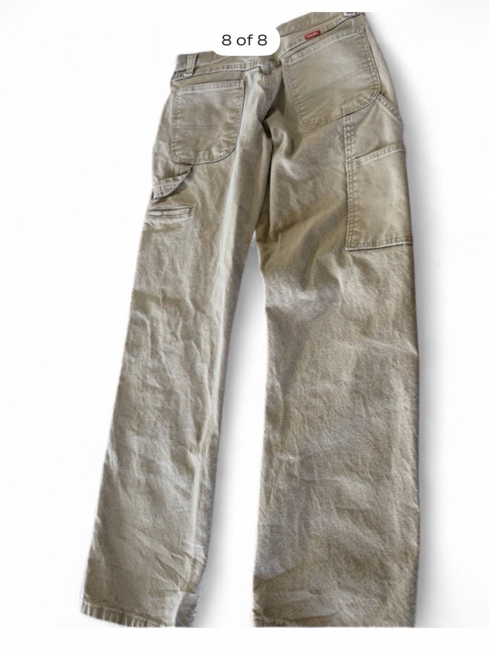 Men's Carpenter Pants - Beige/Tan Utility Work Trousers